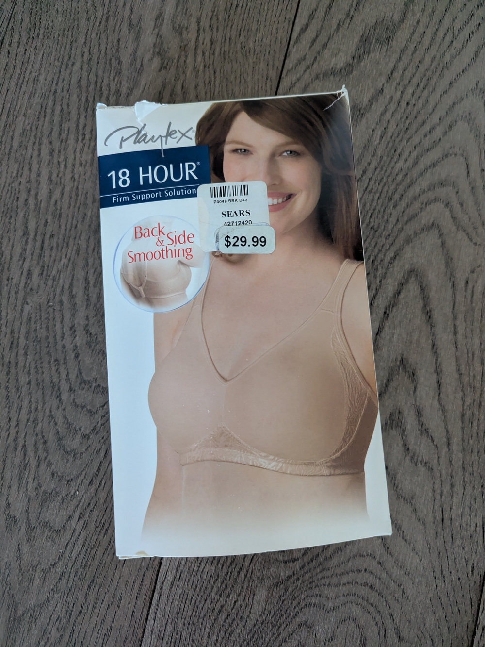 Playtex 18 Hour Bra Firm Support Solution 42D Nude